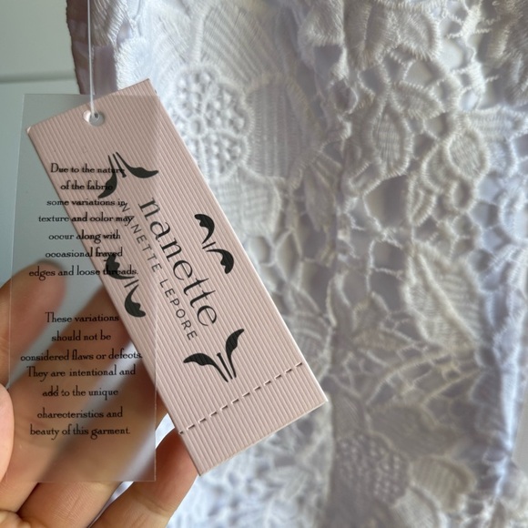 NWT Nanette Lepore Designer White Sleeveless Lace Spring Summer Top Size Small - Picture 12 of 13